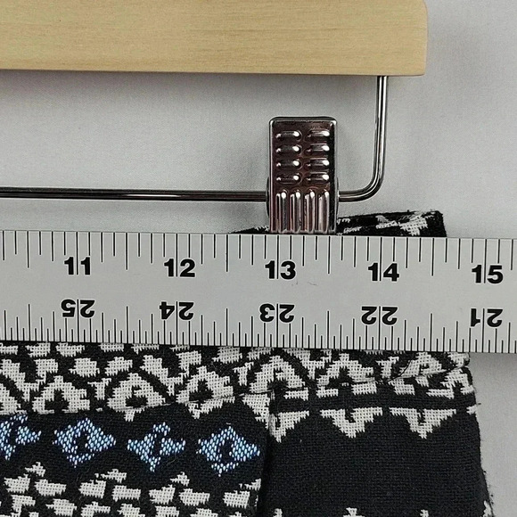 LOFT Faux Wrap Cotton Blend Mini Skirt Boho Print Size 6 - Picture 9 of 13